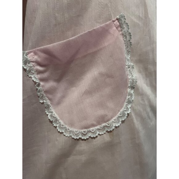 Vintage Handmade Pink Floral Embroidered Wrap Night Gown Robe Sz S/M Womens Shor - Picture 3 of 12